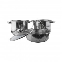 Cuece Pastas Verduras 4Pzs Inoxidable 24Cm Dussel