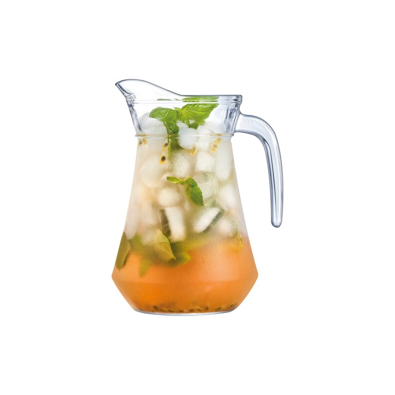Jarro 1lt Arc Arcoroc vidrio transparente jugo limonada agua diseño elegante frescura verano
