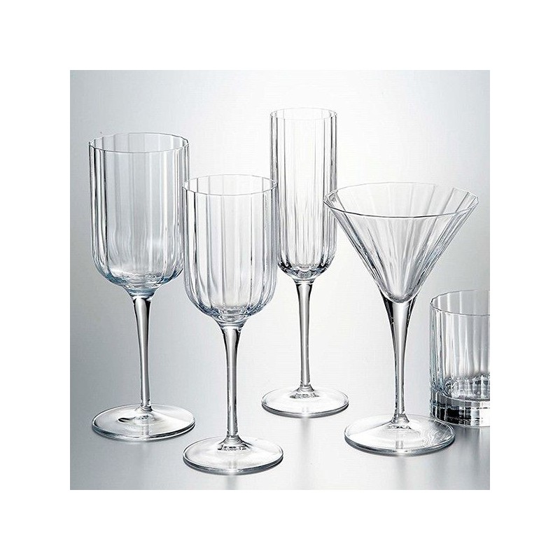 Set 4 Copas Vino 400ml Bach Luigi Bormioli. Copas cristal diseño elegante para degustación vinos. Vajilla fina italiana.