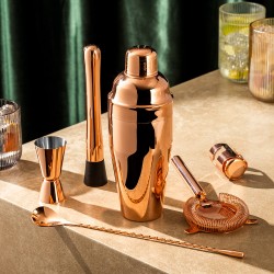 Set Bar 6 Piezas Cobre Manhattan Pro Lugano