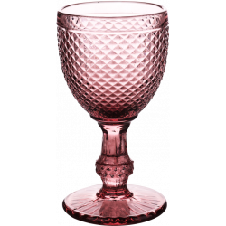 Set 4 Copas Vino 24Cl Morado Mini Diamante Lugano