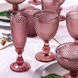 Set 4 Copas Champagne 15Cl Morado Mini Diamante Lugano