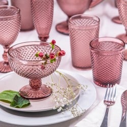 Set 4 Copas Helado 30Cl Morado Mini Diamante Lugano