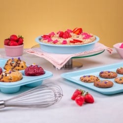 Set Repostería 3 Pzs Celeste Magnolia Roichen