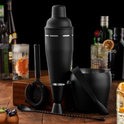 Set Bar 6Pzs Negro Manhattan Ice Lugano
