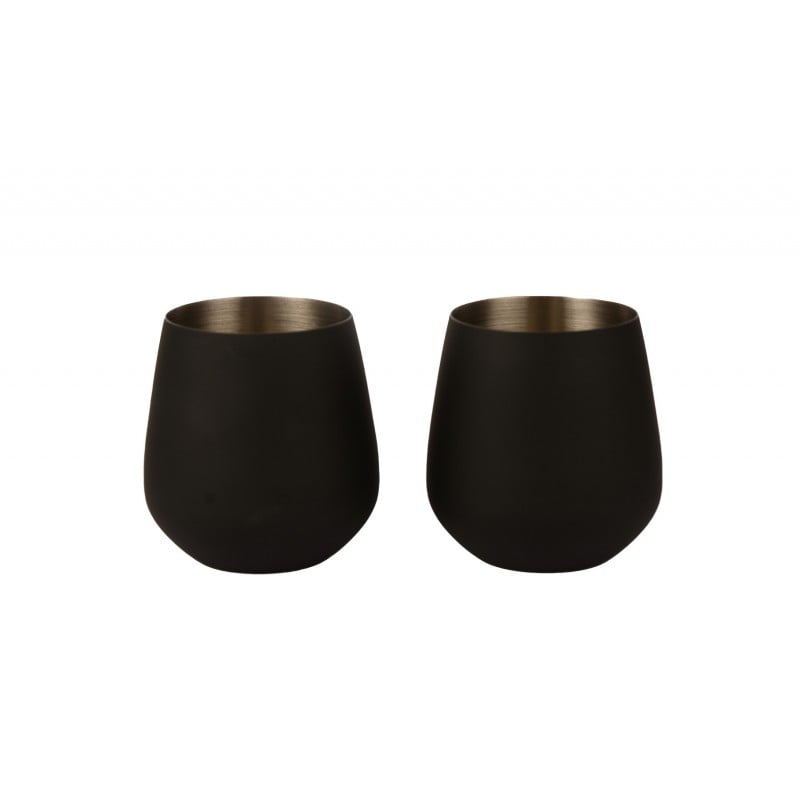 Set 2 Vasos Vino Negro Vita...