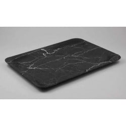 Bandeja Exhibidor Melamina Marble Negro 53X32,5X2 Efay