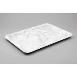 Bandeja Exhibidor Melamina Marble Blanco 53X32,5X2 Efay