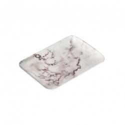 Bandeja Exhibidor Melamina Marble Blanco 32,5 X17,6X2 Efay