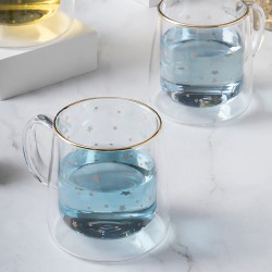 Set 2 Tazas Doble Pared 250Ml Borosilicato Constelación Lugano