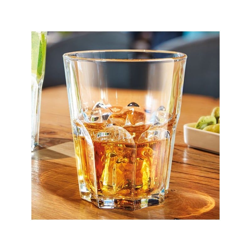 Set 6 Vasos Bajo 350ml Granity Arcoroc para whisky copas vidrio diseño elegante bar restaurante hogar menaje mesa menaje coci...