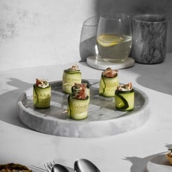 Tabla Redonda 25X3Cm Marmol Lugano