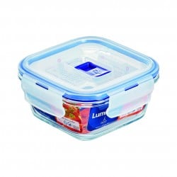 Fuente Cuadrada Con Tapa Hermética 380Ml N6688 Pure Box Luminarc