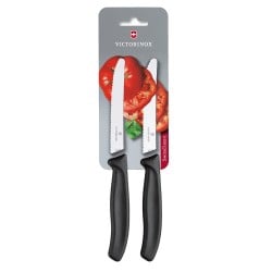 Set 2 Cuchillos Verdura Swiss Classic Negro 11Cm Victorinox