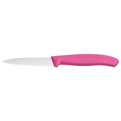 Cuchillo Verdura Swiss Classic Color Rosado. Hoja 8 Cm. Victorinox