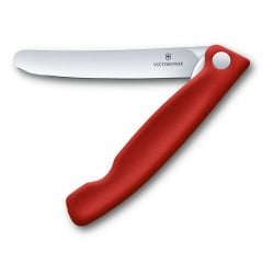 Cuchillo Para Verdura Plegable Filo Normal Swiss Classic Rojo Victorinox