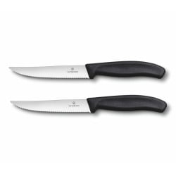 Set 2 Cuchillos Cocina Swiss Classic Negro 12Cm Victorinox