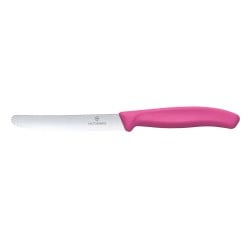 Cuchillo De Mesa Y Cuchillo Para Tomates Swiss Classic. Color Rosado. Hoja 11 Cm. Victorinox