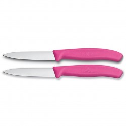 Set 2 Cuchillos Verdura Swiss Classic Mondador Rosado 8Cm Victorinox