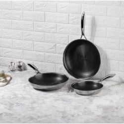 Set 3 Sartenes 20, 24 Y 28 Cm Acero Inoxidable Roichen Bee