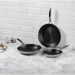 Set 3 Sartenes Roichen Bee Acero Inoxidable (20-24-28 Cm)