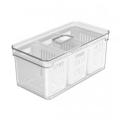 Organizador Para Refrigerador Clear Fresh 3 Cestas 5Lt Ou