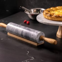 Uslero De Mármol Con Base De Madera Lugano