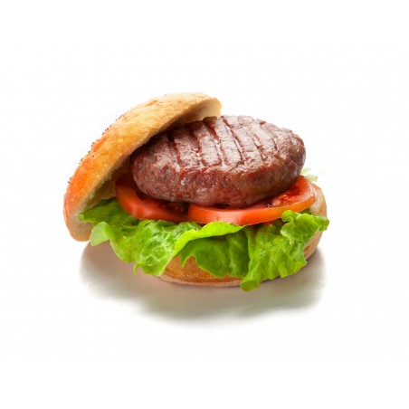 Hamburguesa con molde Ibili Luxe 11cm, carne, tomate y lechuga. Hamburguesa gourmet.