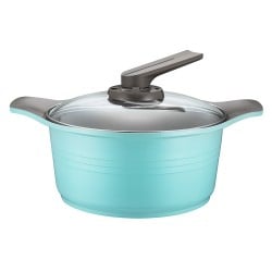 Cacerola Con Asas Silicona 24Cm 4,4Lt Celeste Vintage Roichen