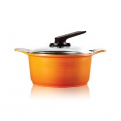 Cacerola Con Asas Silicona 24Cm 4,4Lt Naranjo Natural Roichen
