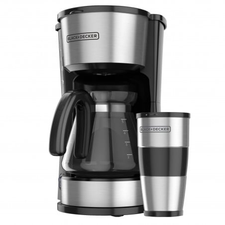 Cafetera 4 en 1 Black and Decker 750ml diseño moderno acero inoxidable prepara café té infusiones fácil usar