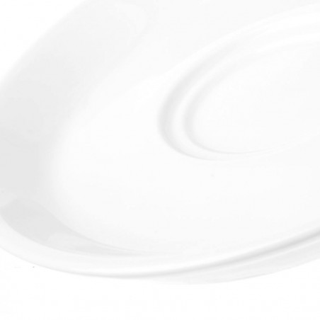 Platillo Café 13.5cm TH Banket Wolfen, porcelana blanca, diseño elegante, vajilla para cafeterías y hogar, alta calidad