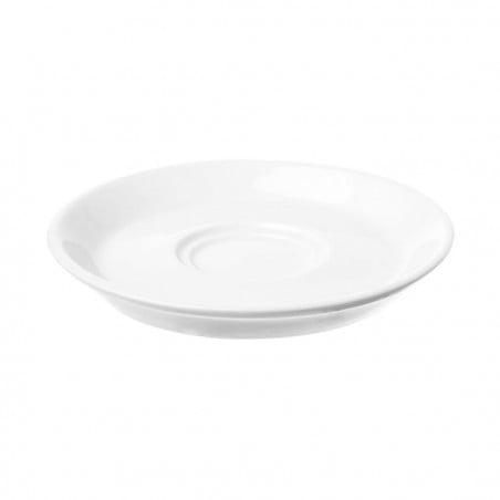 Platillo Café 13.5cm TH Banket Wolfen. Loza blanca elegante para hostelería y hogar. Vajilla resistente y duradera.