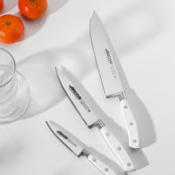 Cuchillo Medio Golpe Forjado Mango Blanco 20Cm Riviera 233624 Arcos