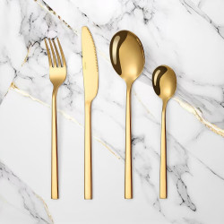 Set Cuberteria 24 Pzs Dorado Urban Fta
