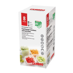 Set 4 Contenedores Con Tapa  0,95Lt-0,47Lt Fresh Pro 1Hfpro4Pki190 Cambro