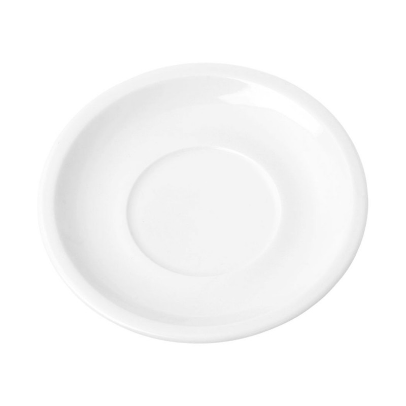 Platillo de té Estoril Wolfen blanco para tazas, elegante vajilla para mesa, diseño moderno y minimalista.