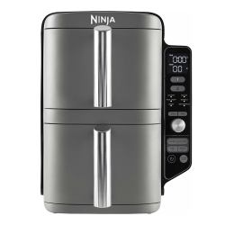 Freidora De Aire Vertical Double Basket 9,5Lt Gris Xl Ninja