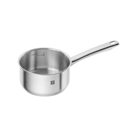 Olla Zwilling Flow de acero inoxidable, 1 litro, con mango. Batería de cocina Zwilling Flow 9 piezas.