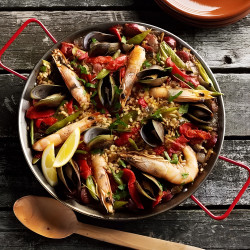 Paellera 12 Porciones Hierro Pulido 46Cm Garcima La Ideal