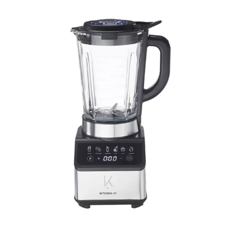 Licuadora 1200W Kitchen-it con 10 velocidades y sistema inteligente. Batidora para cocina potente y moderna.