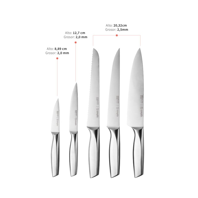Set 5pzs Cuchillos Stahl...