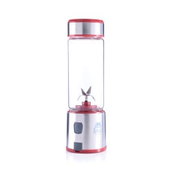 Licuadora Electrica Portatil Vaso De Vidrio 450Ml Rojo Spow Davoli