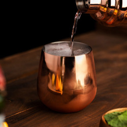 Set 2 Vasos Vino Cobre/Negro Vita Lugano