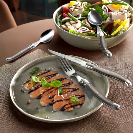 Juego Cubertería 24pc Traditon Taupe Lou laguiole