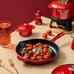 Sartén Fierro Esmaltado Rojo 27 Cm Lugano