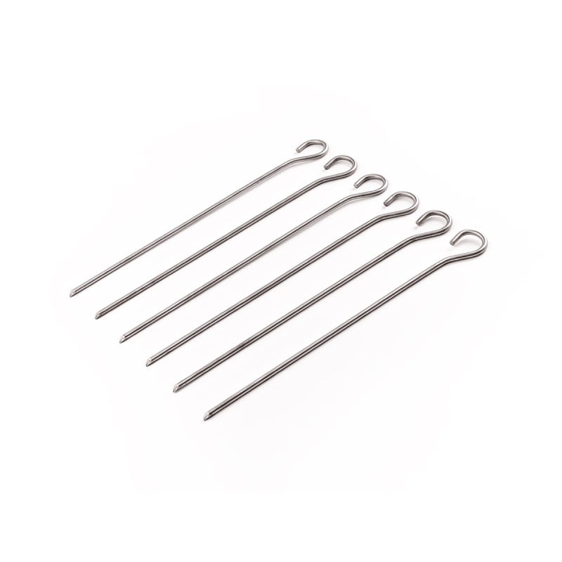 Pinchos de fierro La Planchetta para asados y parrillas chilenas. Set de brochetas metálicas resistentes y duraderas para coc...