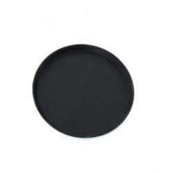Bandeja antideslizante 35cm plast redonda negro Rinox