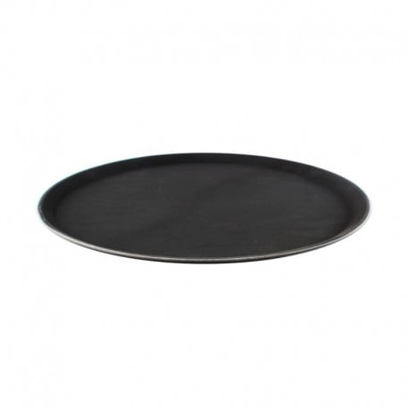 Bandeja antideslizante 65x52.3cm plast oval negro Rinox
