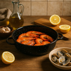 Fuente Esmaltada Negra 32 Cm Garcima